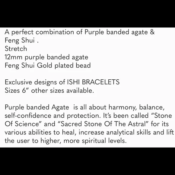 BANDED AGATE STONES NATURAL BRACELET size 6” - Picture 7 of 7